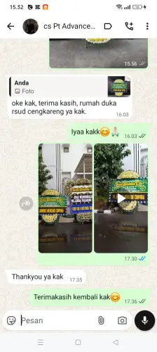 Testimonial Papan Bunga Pernikahan narimbang mulia