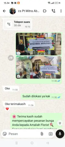 Testimonial Papan Bunga narimbang mulia