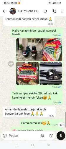 Testimonial Papan Bunga narimbang mulia