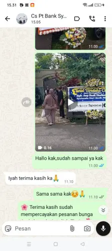 Testimonial Papan Bunga narimbang mulia